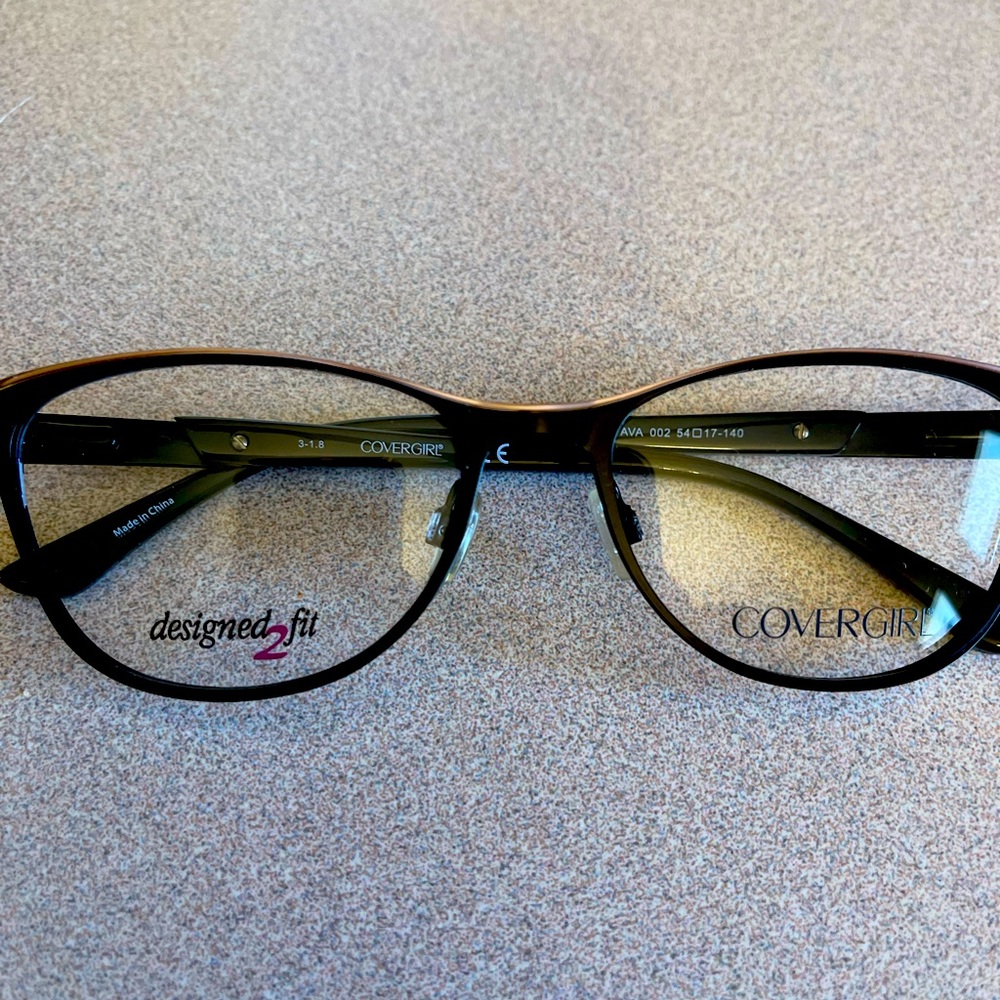Cover girl Fashion Glasses. Black and Rose Gold. Never Worn.